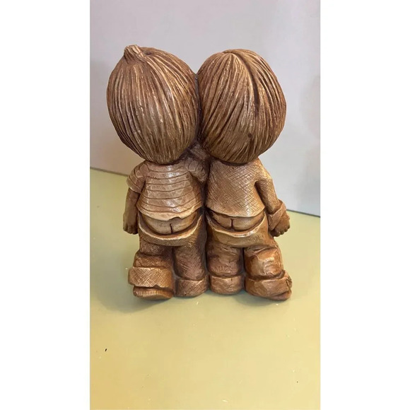 FannyKins "Duet" by Bill Mack Solar Statuary 1975 Couple Singing Sculpture Figur - Picture 3 of 11